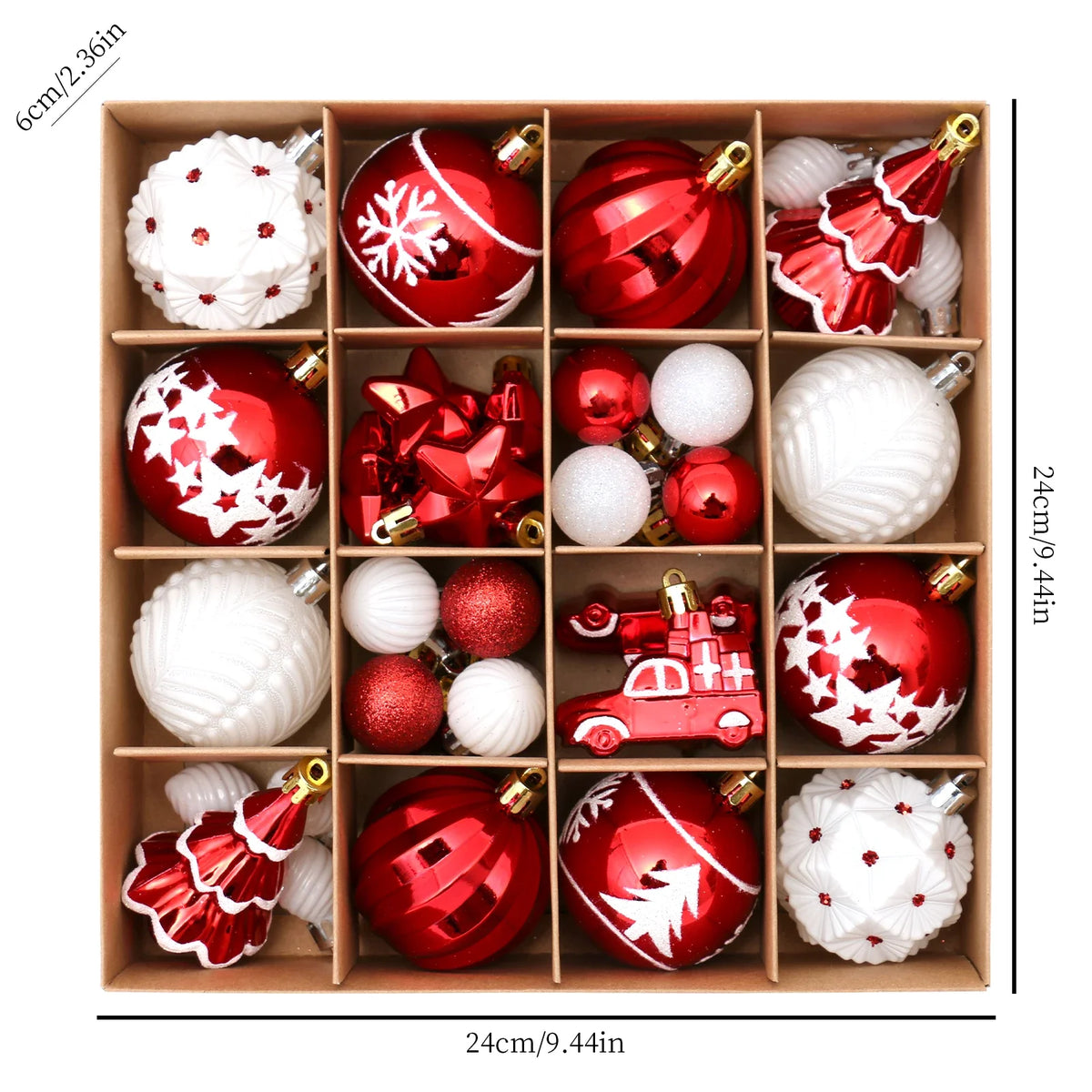 42PCS 6CM Christmas Ball Champagne Xmas Tree Hanging Pendant Ornaments 2026 Christmas Home Decoration 2027 New Year Party Gifts