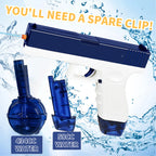 Electric Water Gun Rechargeable Automatic & Manual Spray Gun Capacity Range Up to 32 FT Range for Adults & Kids