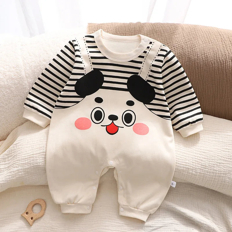 New Baby Jumpsuit Autumn Long Sleeve Cotton Cute Children Clothes Kids Clothes Crawling Boys Girls Jumpsuit