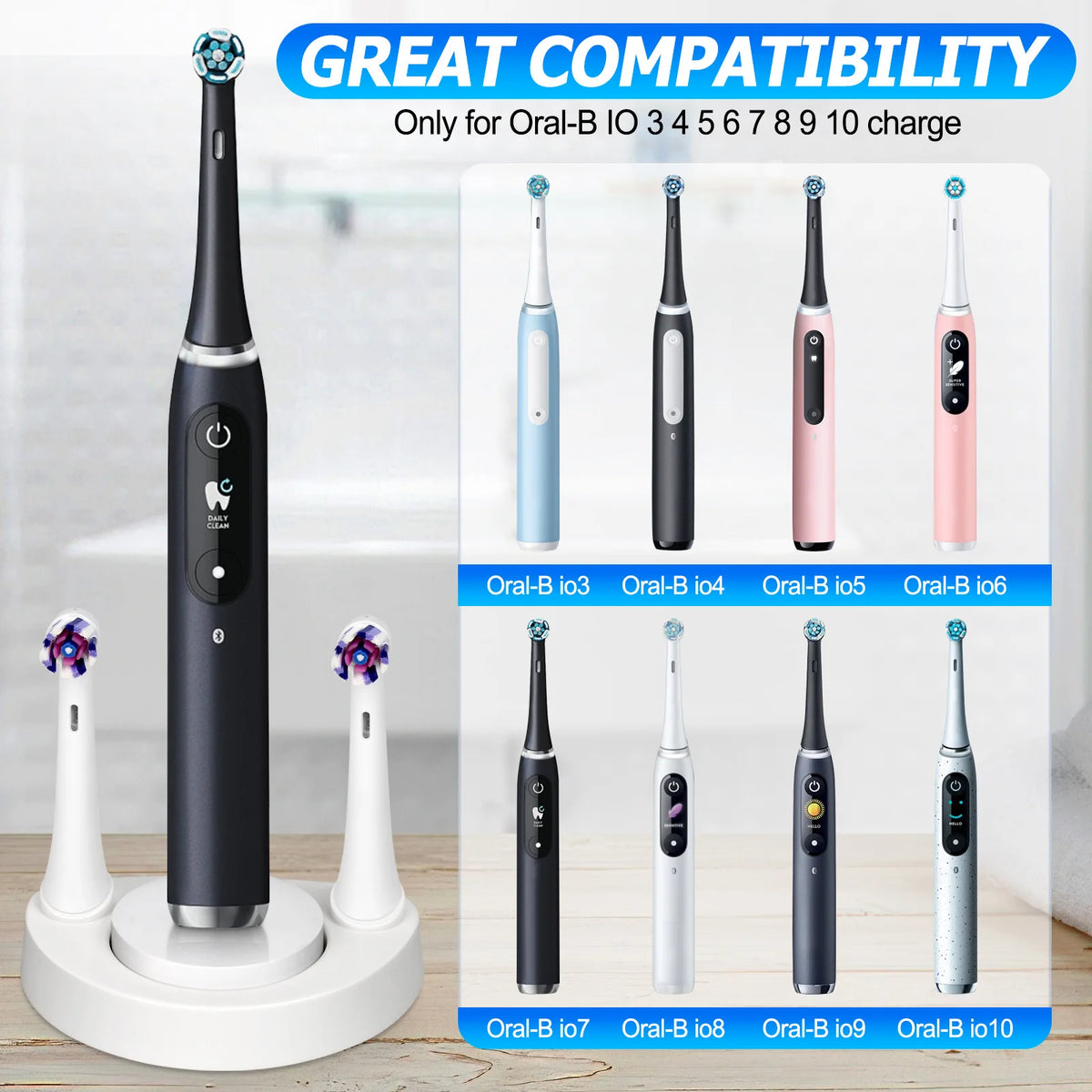 Electric Toothbrush Holder,Replacement Stand Base Compatible with Oral B Toothbrush,Toothbrush Organizer for Bathroom Storage
