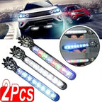 1/2Pcs Car LED DayTime Running Light Wind Powered LED Floodlights Auxiliary Lighting Motorcycle Lamp Automobile Day Headlight