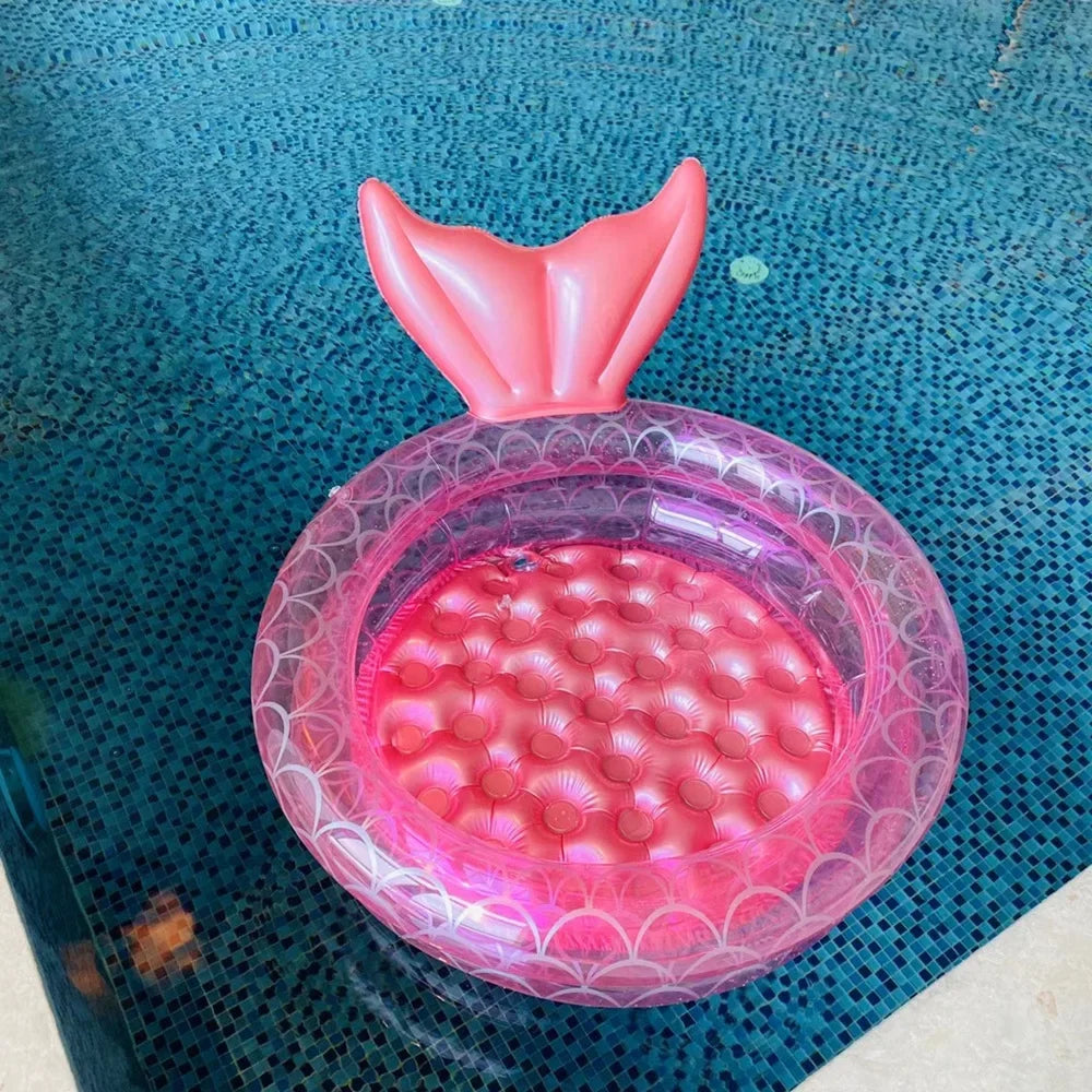 Inflatable Swimming Pool for Kids 150cm Mermaid Water Pool baby Water Paddling Pool Bathtub Circles Pool Party