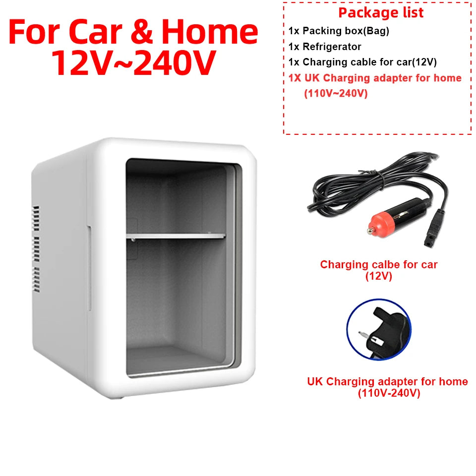 4L Mini Beauty Refrigerator With Cooling And Heat  Both Car Home Use Refrigerated Storage For Skincare Products To Keep Fresh