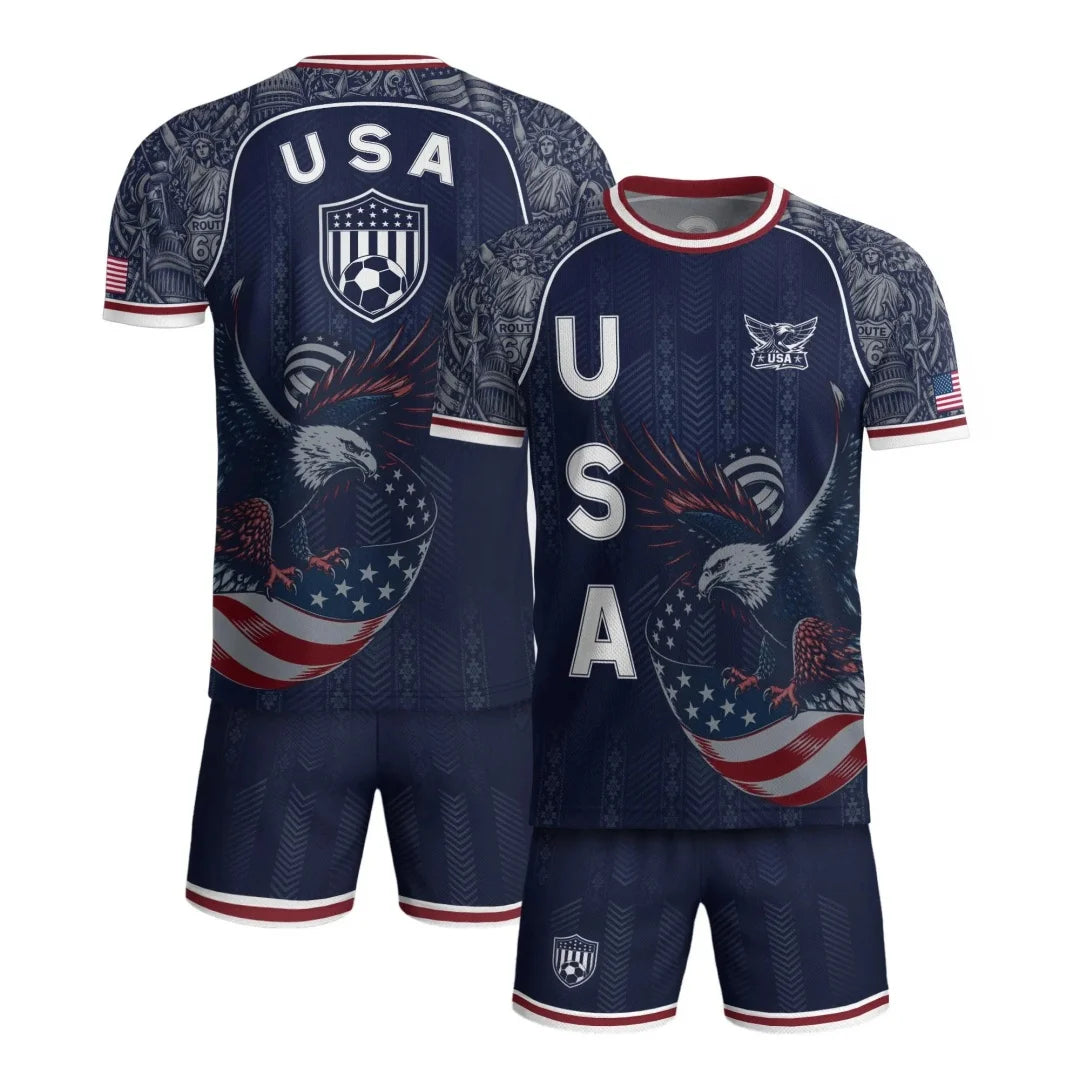 2026 America Soccer Jersey USA Football Team Jersey Match training Kit Summer Sports Men's T-Shirt Clothing Tee Y2k Woman ﻿