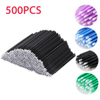 500/1000PCS  Eyelash Brushes Cotton Swab Micro Individual Eyelashes Microbrush Removing Cleaning Lash Extensions Accessori