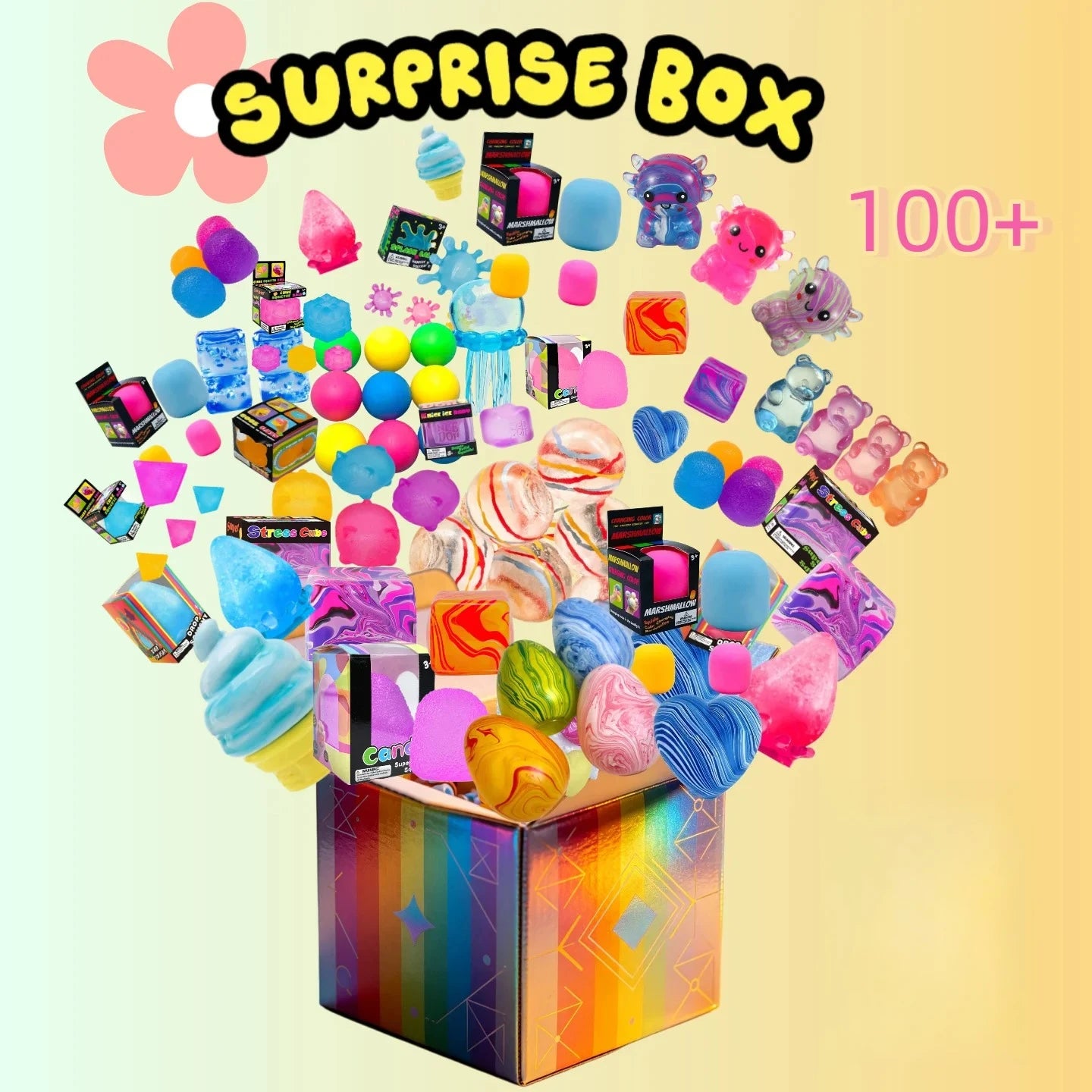 &100+ style Novelty Mystery Gift Surprise Blind Box Dr PepperrNeDooh Nice Cube Butter stick Squishy Squeeze Toy for Adults Gifts