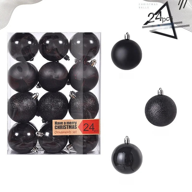 DIY 24PCS 3/4/6CM Christmas Balls Big Ball Christmas Tree Pendant Ornament Party Decor New Year Navidad Christmas Decor Gift