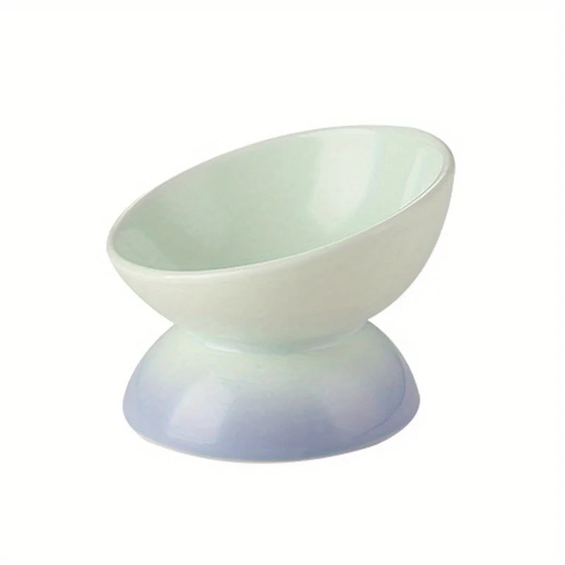 Ceramic Cat Bowl Pet Accessories Drink Water Bowl  Diagonal High Feet Cute Protection Cervical Spine Cat Bowl Pet Supplies