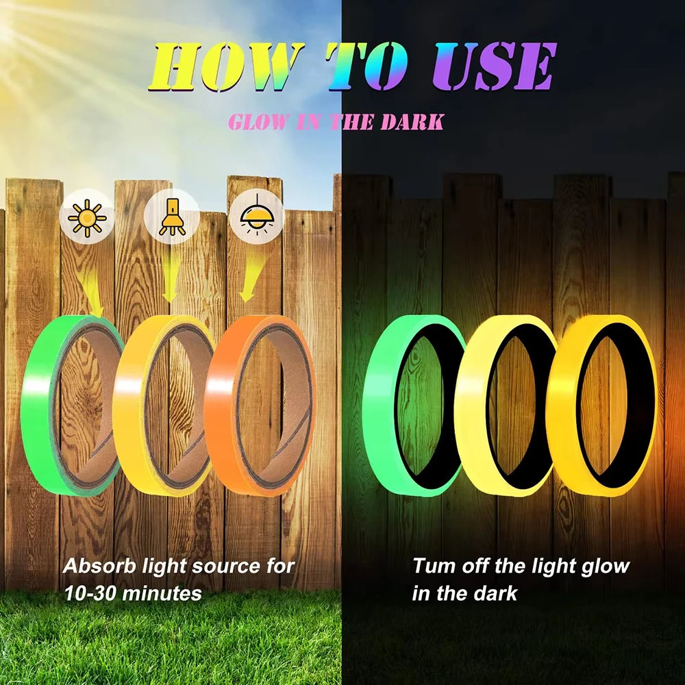 Luminous Tape 5 Meters Self-adhesive Glow Emergency Logo In The Dark Safety Stage Stickers For Home Party Decoration
