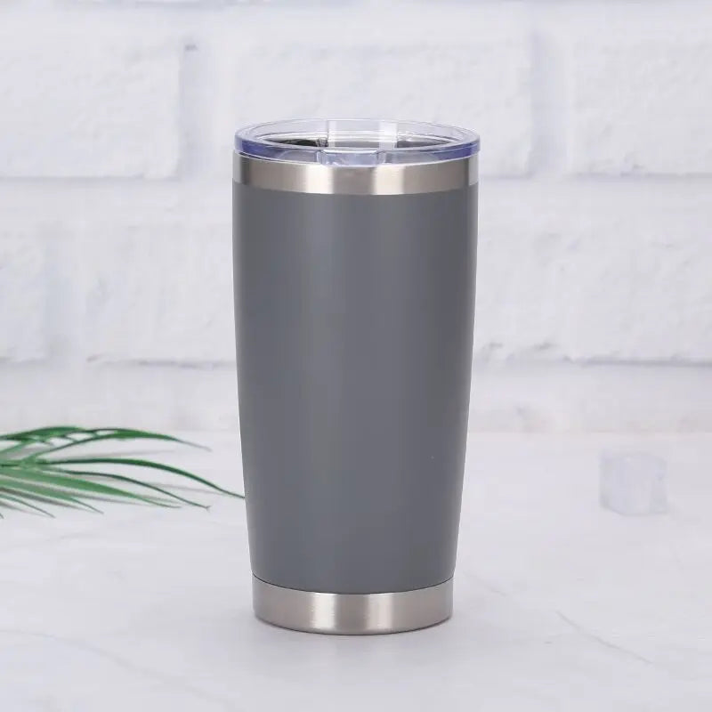 20oz Tumbler with Lid , Stainless Steel Vacuum Insulated Coffee Tumbler Cup, Double Wall Powder Coated Travel Mug
