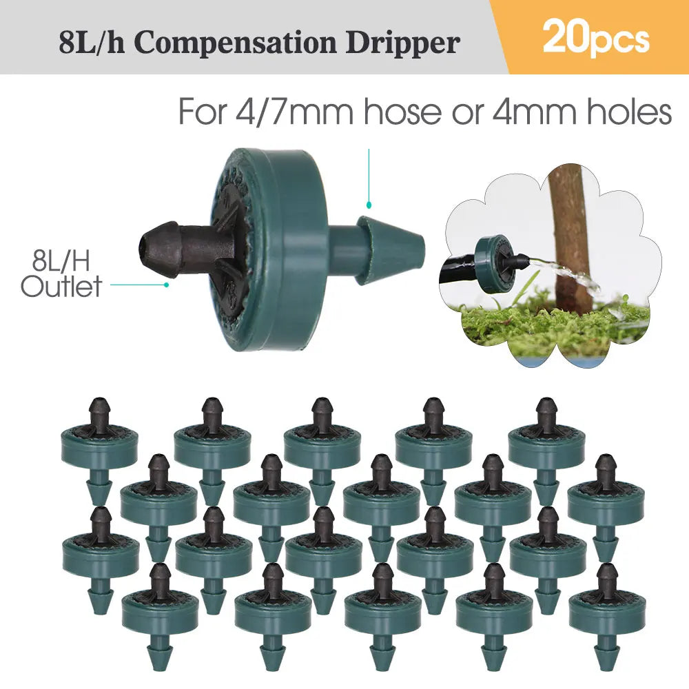 2L 4L 8L Dripper Irrigation 3/5mm Hose 2/4-Way Connector Water Splitter Emitter Drip Arrow Micro Drip System Garden Accesorries
