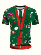 Fashion 3D Merry Christmas Printed T Shirt Happy Santa Claus Xmas Christmas Trees Graphic Tee Shirts Kid Funny Short Sleeves Top