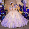 Customized Gorgeous Flower Girl Dresses For Wedding Tiered Appliques Off Shoulder Princess Birthday Party Luxury Prom Gown