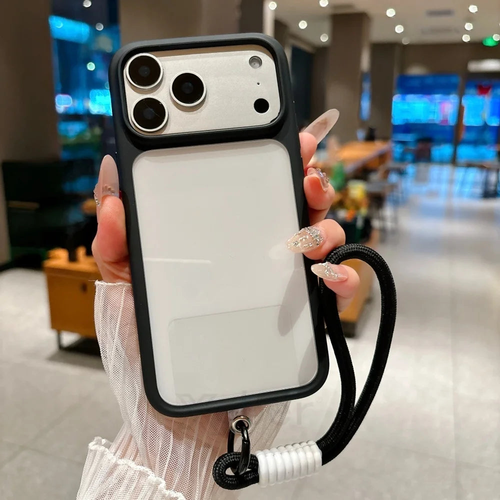 Intelligent Camera Touch Button Crystal Clear Phone Case for iPhone 17 Pro Max 17 Pro 17 Air Transparent Shockproof Cover Funda