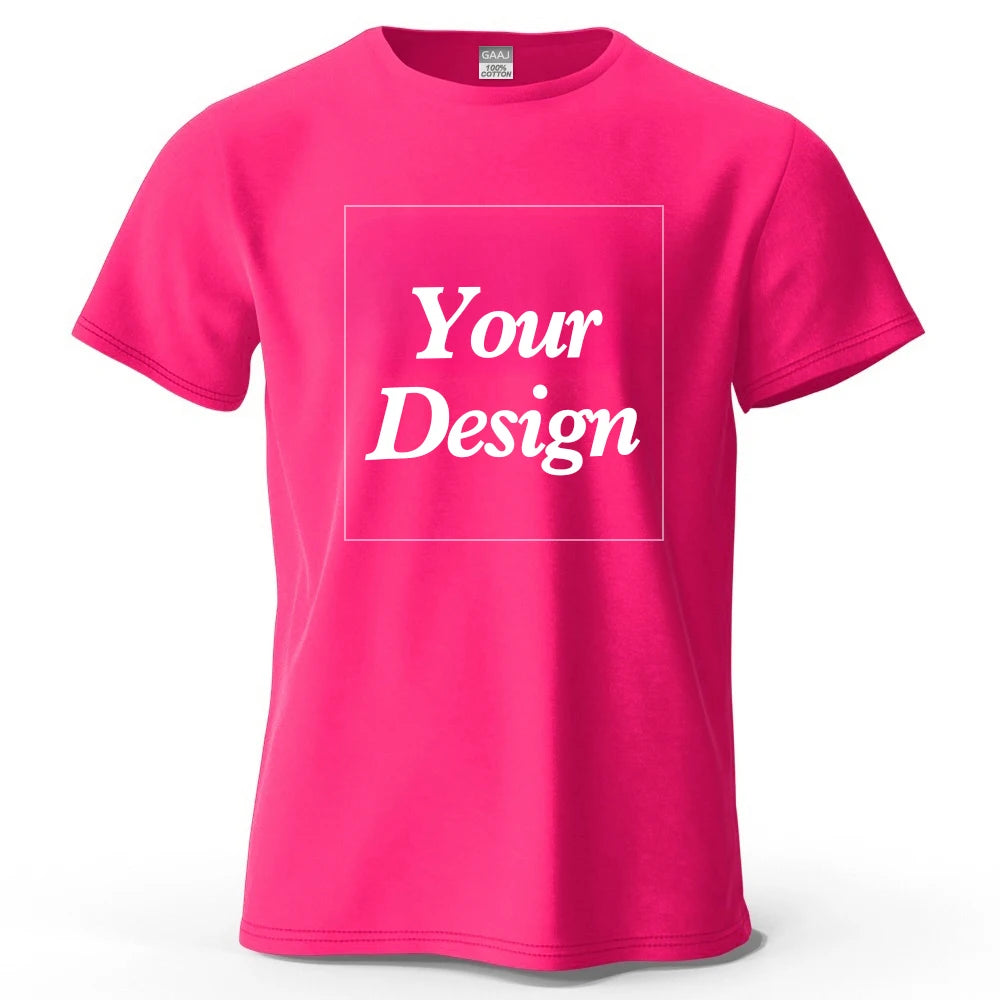 Custom T shirt Customized tshirt Personalized Tee Shirt Diy Print Your Photo Brand Logo Text Men Women 100% Cotton Premium Gift