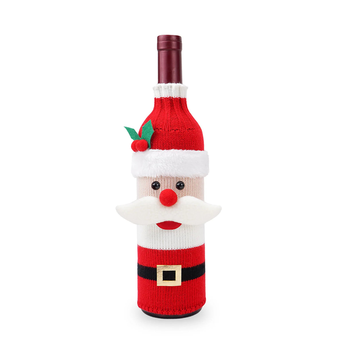 Christmas Fun Wine Bottle Set Santa Claus Snowman Woven Wine Bottle Accessories Christmas Party Cosplay Decoration New Year Gift