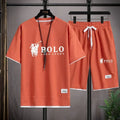 2026 Summer Men's 2-Piece Set, Breathable Short Sleeve T-shirt & Sports Shorts, Fashionable Fitness & Jogging Outfit