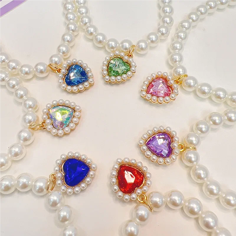 Adjustable Pet Pearl Necklace Accessories for Cats Gotas Animals Fashion Rhinestones Sphynx Cat Collar Kitten Dog collier chat