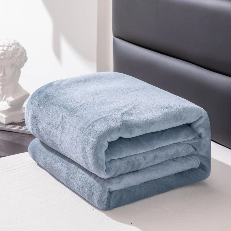 Flannel Blanket - High-weight Multi-functional Soft Blanket with Skin-friendly Texture and Multiple Color Options Available