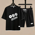 Summer 2026 New Men's pullover sportswear Set, fashionable basketball men's casual short-sleeved T-shirt + shorts two-piece set