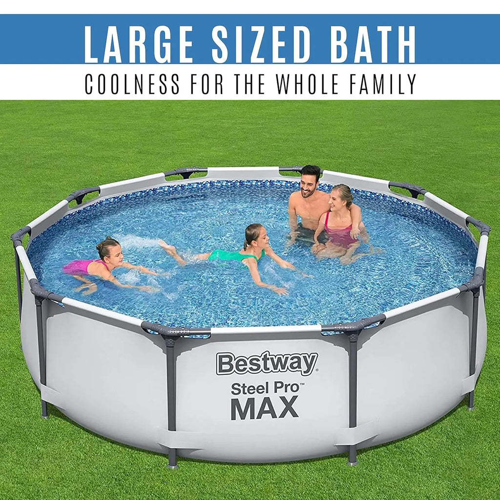 Swimming Pool Steel Pro MAX 56406 - FrameLink System - Easy to assemble  305 x 76 cm Incl. Cleaning Kit, Customized