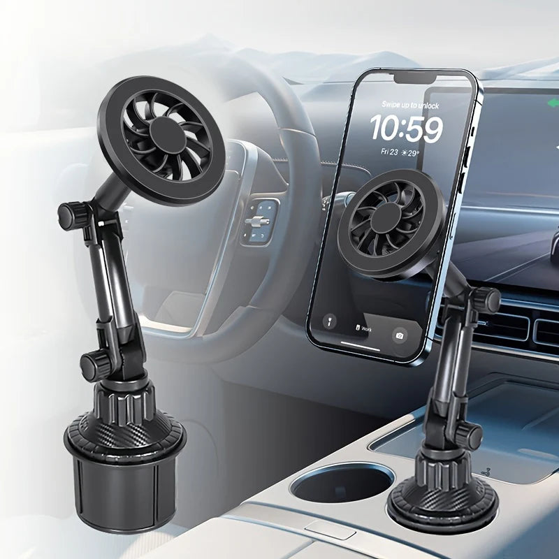 Car Cup Phone Holder Magnetic Phone Mount Super Strong Suction for Stable 360° Rotatable Mobile Support For Car