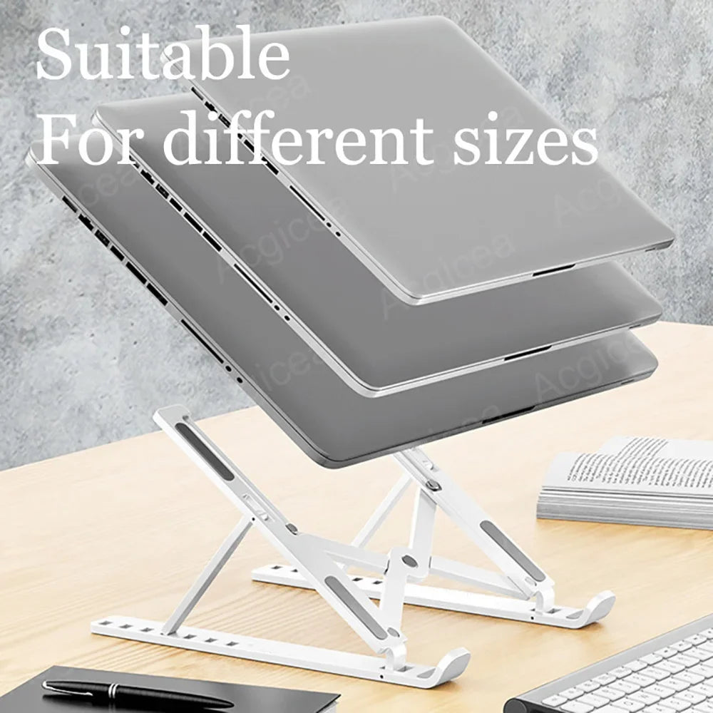 7 Levels Laptop Stand Portable Foldable ABS Tablet Computer for Macbook Apple  Air Pro Lenovo Bracket Universal Pad PC Holder