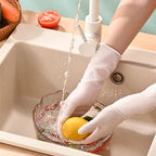 12Inch Long Durable Nitrile Gloves Disposable Powder Free Household Cleaning Gloves for Kitchen Cooking Dishwashing Waterproof