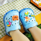 Summer Sandals For Girls Kids Baby Boys Girls Cartoon Baby Sandals Flat Heel Solid Soft Cartoon Slippers Children's Garden Shoes