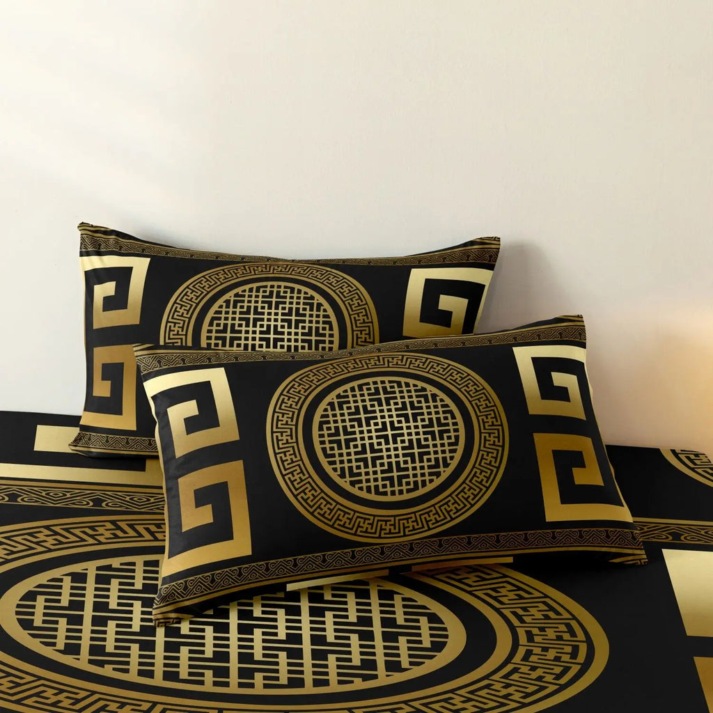 3pcs Set Luxury Baroque Geometric Duvet Cover Set Suitable For Bedroom Hotel Inn School Dormitory Can Be Used As Holiday Gifts