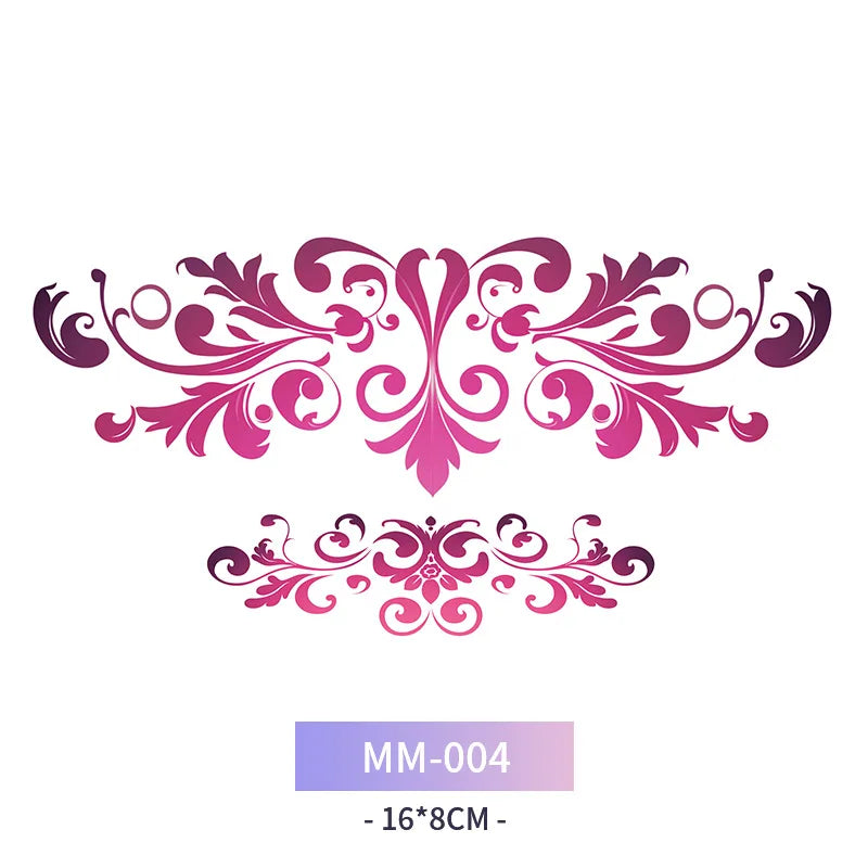 Sexy Succubus Tattoo Stickers Tatoo Waist Chest Woman Art Temporary Tattoos Waterproof Long-Lasting Fake Tattoos For Women