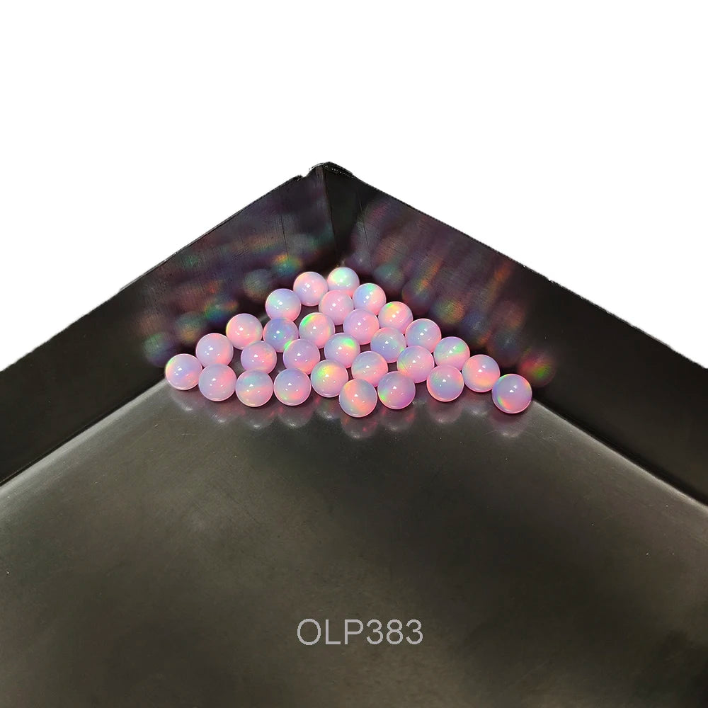 20pcs 50pcs Light Pink Opal Beads for Bracelets Necklaces Nebula Opal OLP377-390 Full/half/no Hole Beads