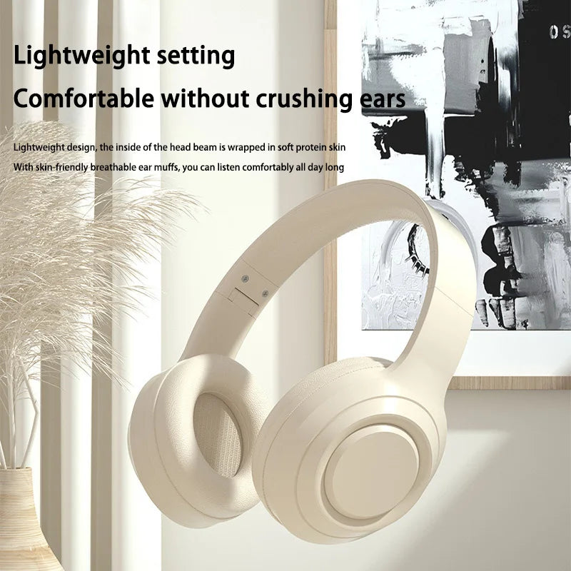 Wireless Headset Bluetooth 5.3 HiFi Stereo Earphones Noise Cancelling Gaming Headband Foldable with Mic Sport Earbuds 2026 New