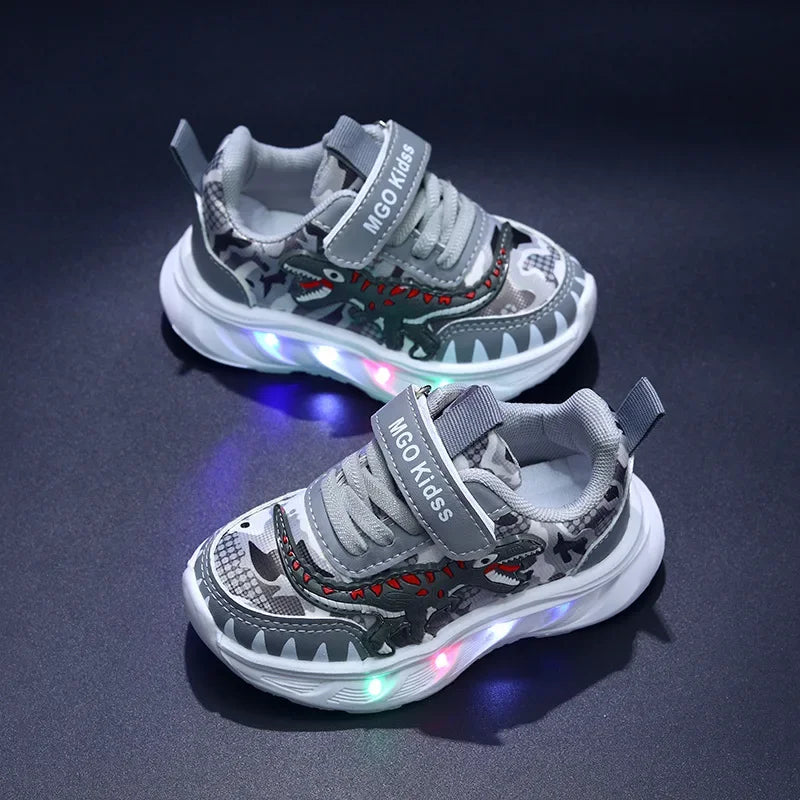 2026 New  Boys Led Lighted Shoes Fashion Mickey Children's Casual Sneakers Kids Luminous Shoes Sport Shoes Lighted Shoes
