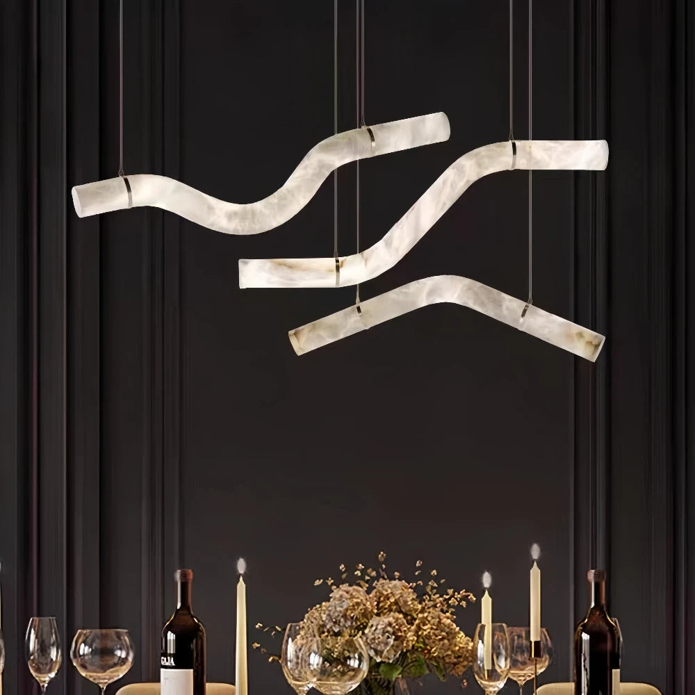 Luxury Faux Marble Chandelier Modern Minimalist  Pendant Light for Living Room Dining Room Bedroom Indoor Lighting Fixtures