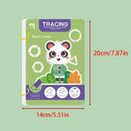 Reusable magic tracking workbook, suitable for children, drawing and control training, thick lines, educational diary, notebook