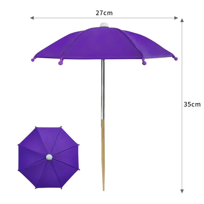 Round Garden Plant Umbrellas Adjustable Height Waterproof For Outdoor Courtyards Backyard Parasol Plant Sun Protecting
