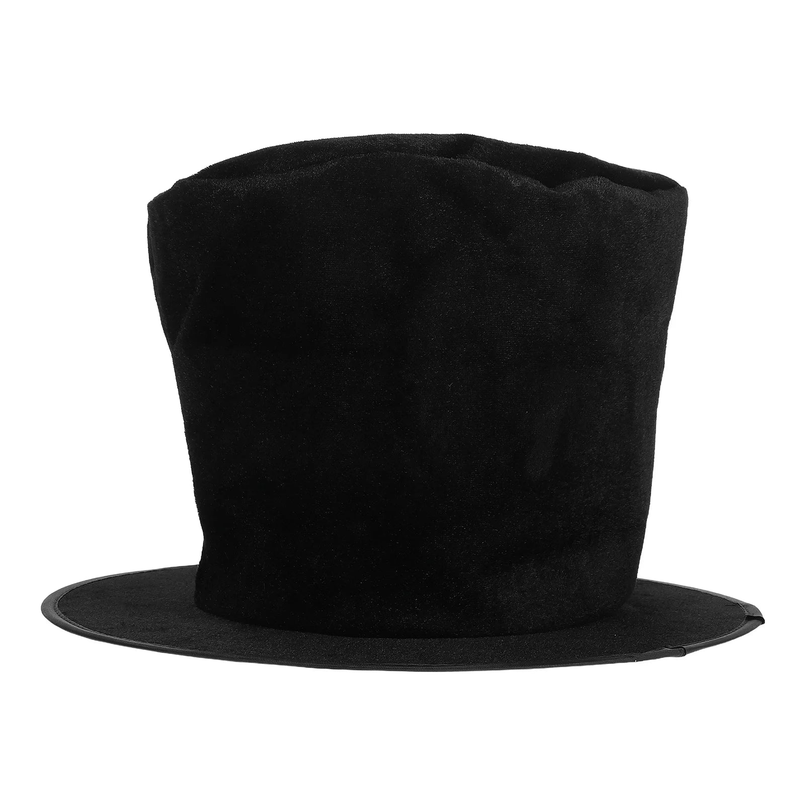Top Hat: Black Wool Flat Top Wide Brim Vintage Formal Costume Hat For Men Women Jazz Magician Cosplay Accessory