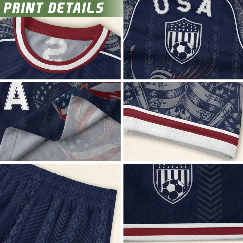 2026 America Soccer Jersey USA Football Team Jersey Match training Kit Summer Sports Men's T-Shirt Clothing Tee Y2k Woman ﻿