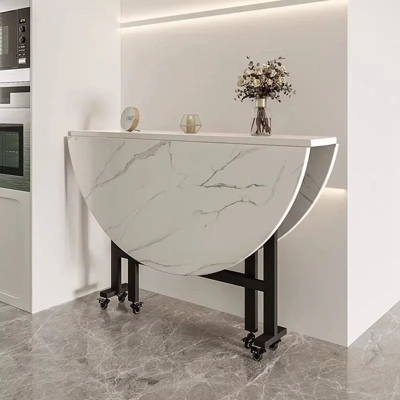 100/120cm round Dining Table for Home Living Room Portable Foldable And Storage Table for Kitchen And Restaurant