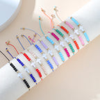 12pcs Bohemian Style Woven Cross Bracelet Set, Suitable For Men And Women's Jewelry Gifts
