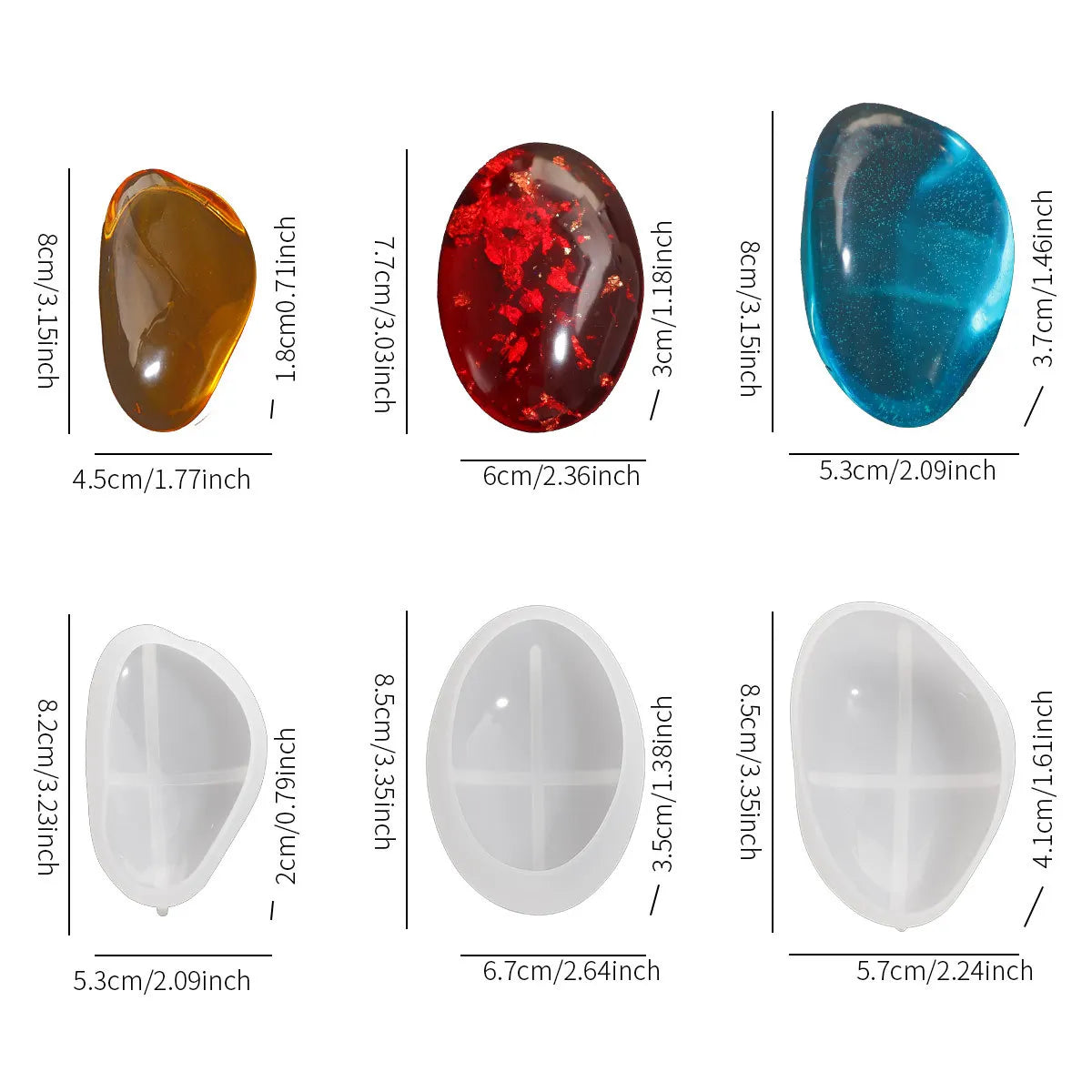 Irregular Special NieNieLe Silicone Mold DIY Handmade Stone Pebble Jelly Decoration Soap Ornament Resin Mold Home Crafts Casting