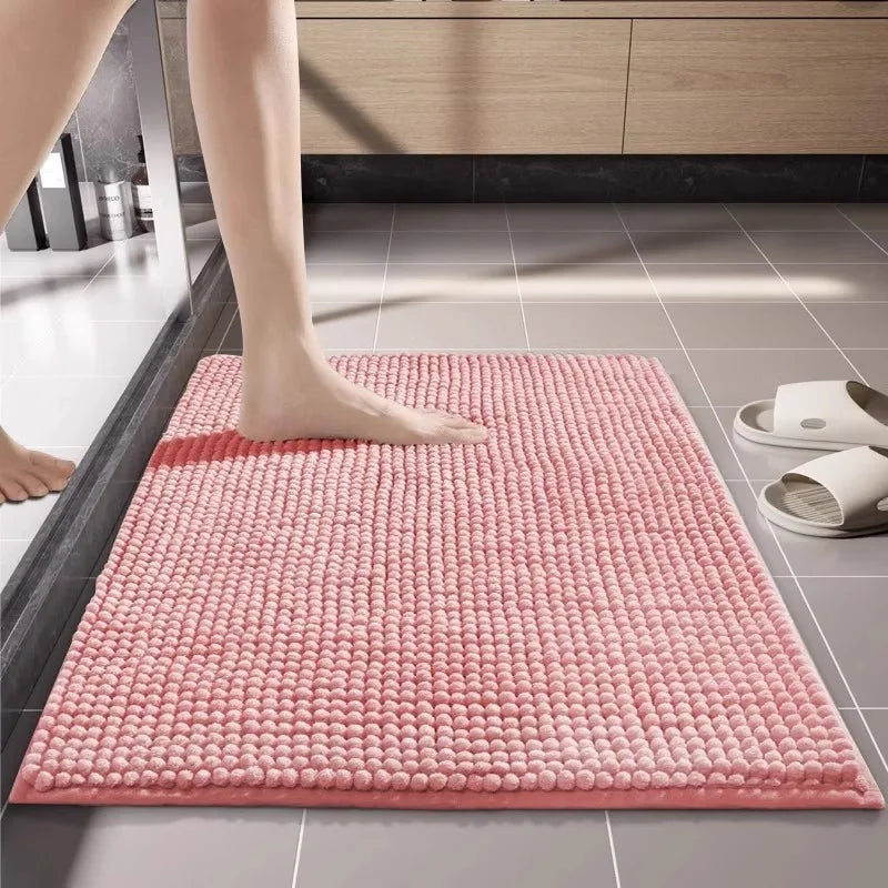 Chenille Bath Mat Water Absorbent Non Slip Rug for Bathroom Toilet Kitchen Doorway Anti Skid Floor Mat Shower for Bathroom