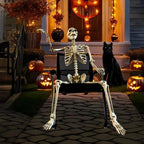 Halloween Realistic Body Bones Life Size Human Skeleton With Posable Joints Simulation Skull Ornament Haunted House Horror Props