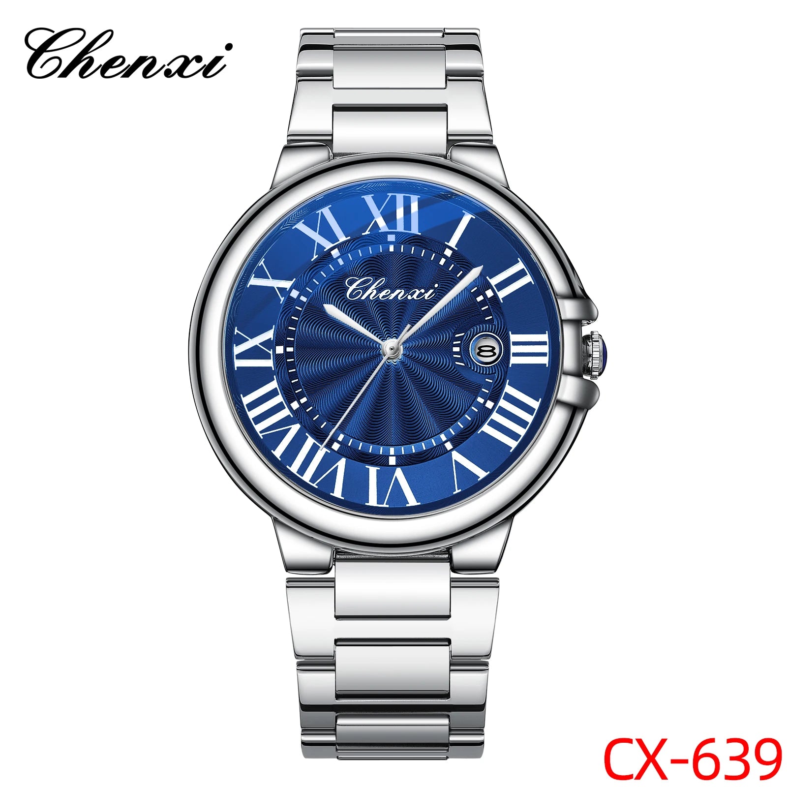 CHENXI Couple Luxury Quartz Wristwatch Stainless Steel Waterproof Luminous Elegant Watch Valentine Gift for Men and Women