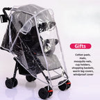 Foldable and Lightweight Baby Stroller for Sitting and Lying, Shock-absorbing and Brake-resistant for All Seasons