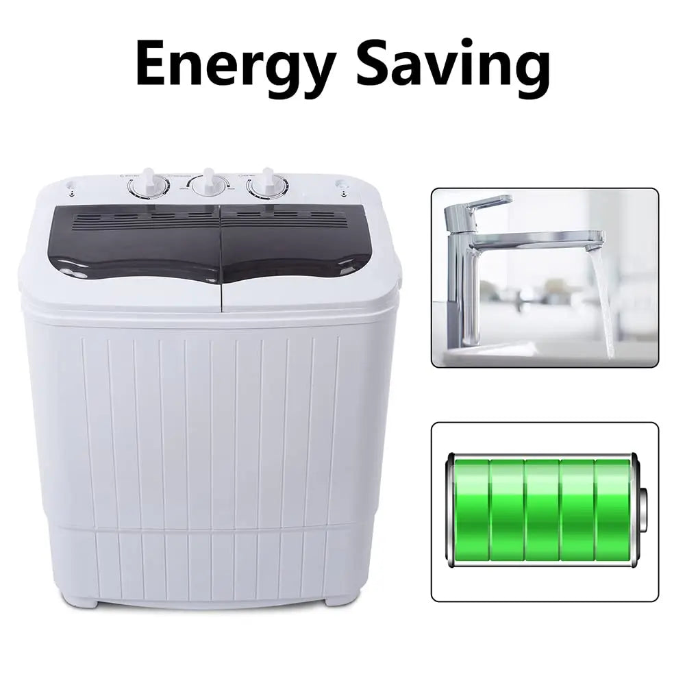 Portable Washing Machine 15LBS Built-in Drain Pump, Compact Mini Washer Machine & Spin Combo, Small Twin Tub Washer, Customized