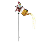 Solar Garden Lights Waterproof Santa Claus Watering Can Design Waterproof Watering Can Lights for Garden for Walkway Courtyards
