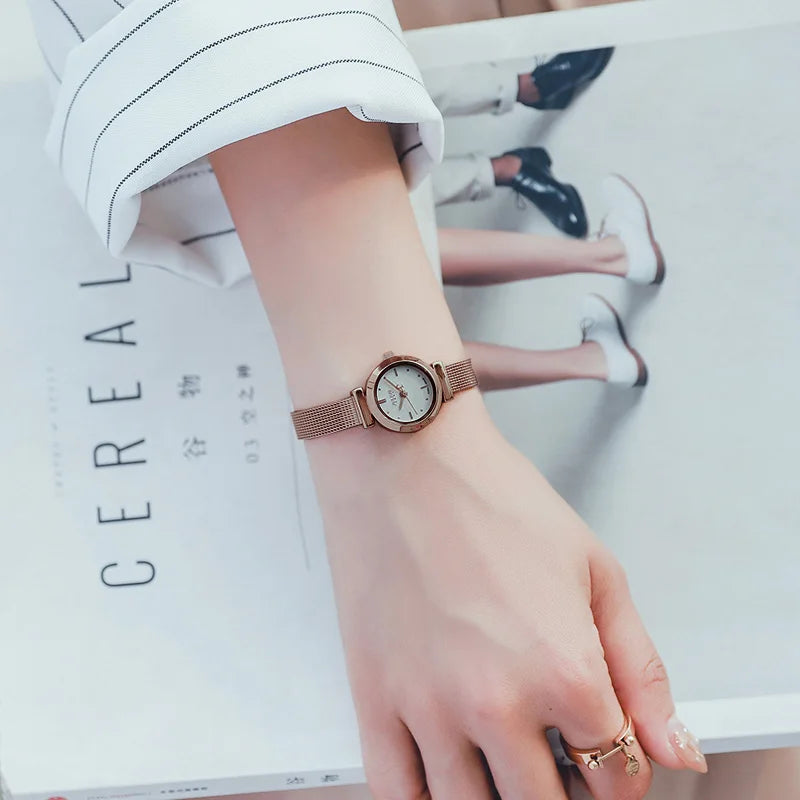 Mini Lady Women's Watch Japan Quartz Fashion Hours Dress Bracelet Stainless Steel Business Girl Valentine Gift Julius Box