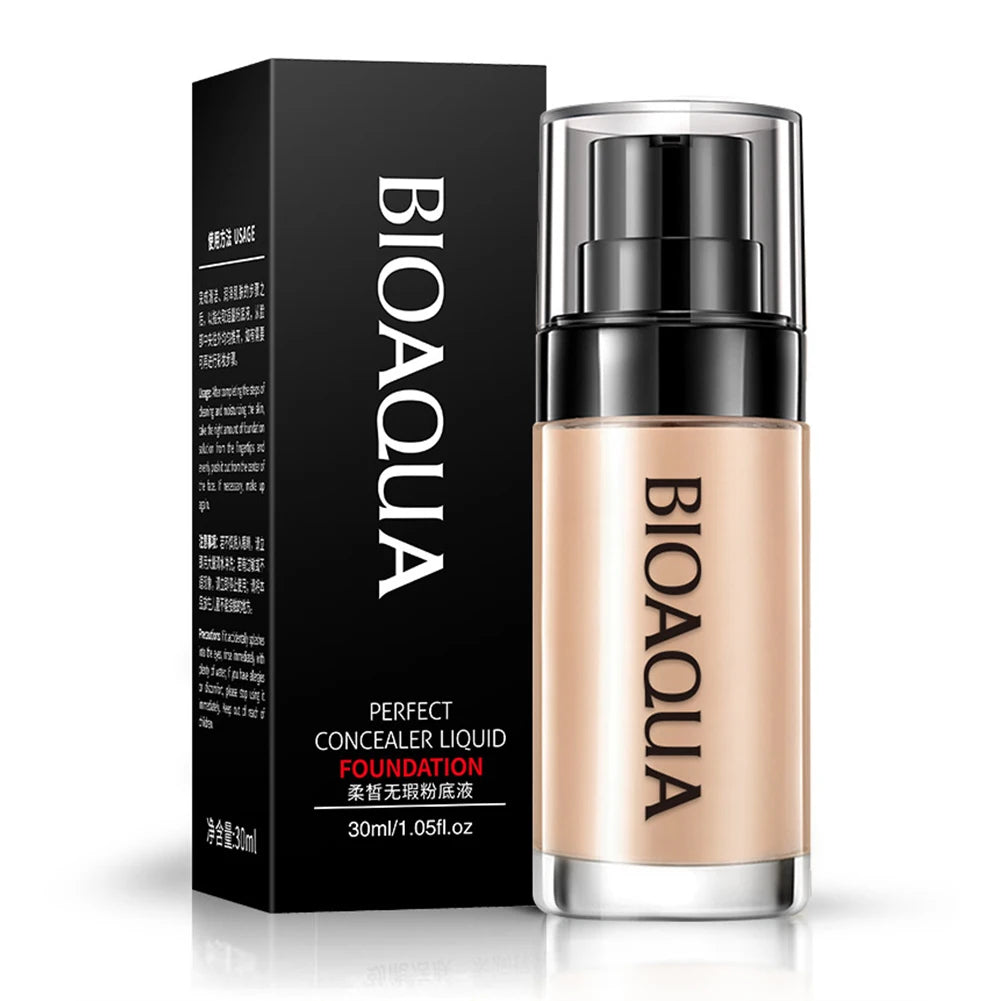 30ml Matte Liquid Foundation Waterproof Long Wear Full Cover Acne Spot Natural Face Base Makeup Matte Concealer Cosmetic 3 Color